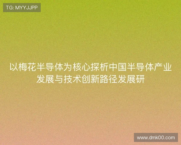 以梅花半导体为核心探析中国半导体产业发展与技术创新路径发展研